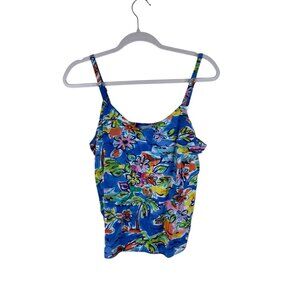 Colorful Floral Print Spaghetti Strap Tank Top Womens S By Jams World